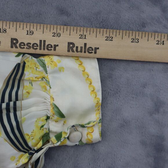 CQY Shirt Womens XL Multicolor Long Sleeve Collared Tropical Button Up - Picture 5 of 16